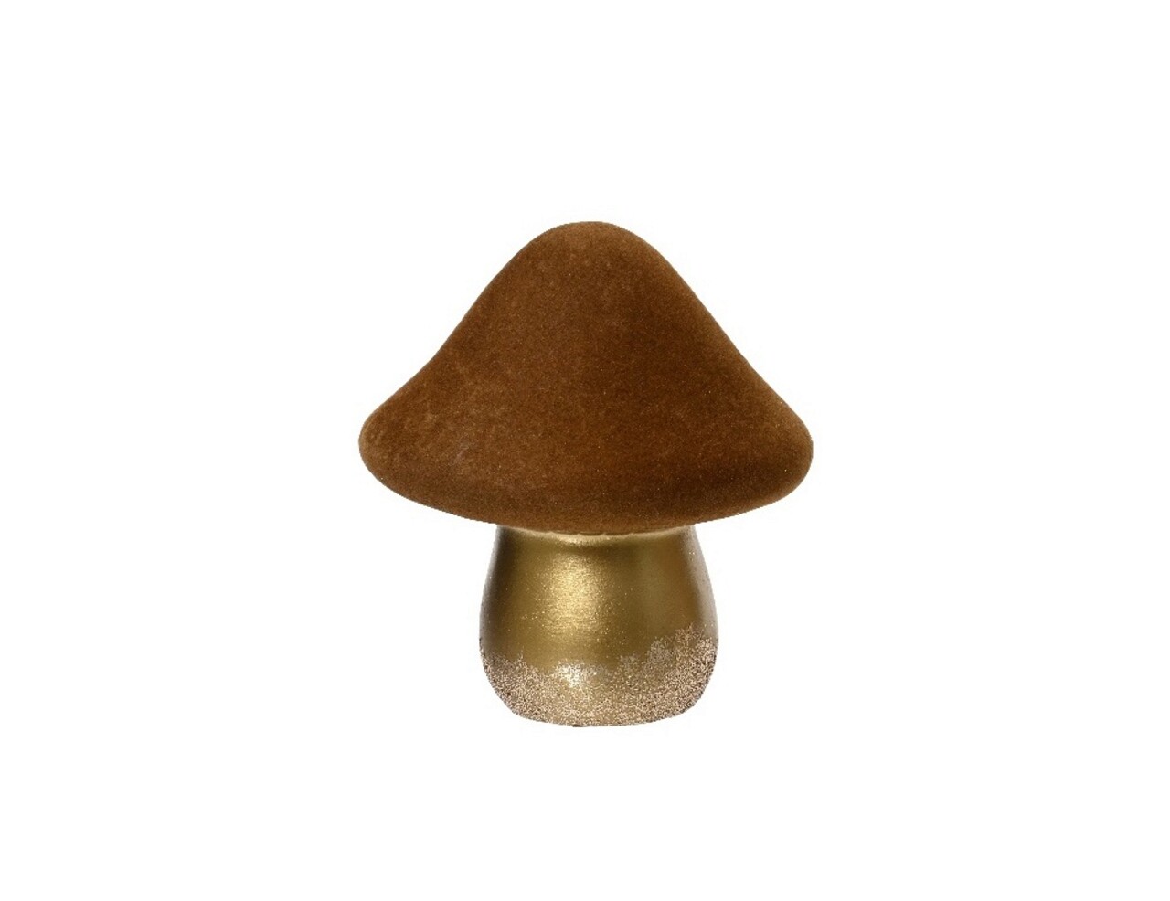 Decoratiune Mushroom, Decoris, 13x16x18.5 cm, teracota, maro - imagine 3